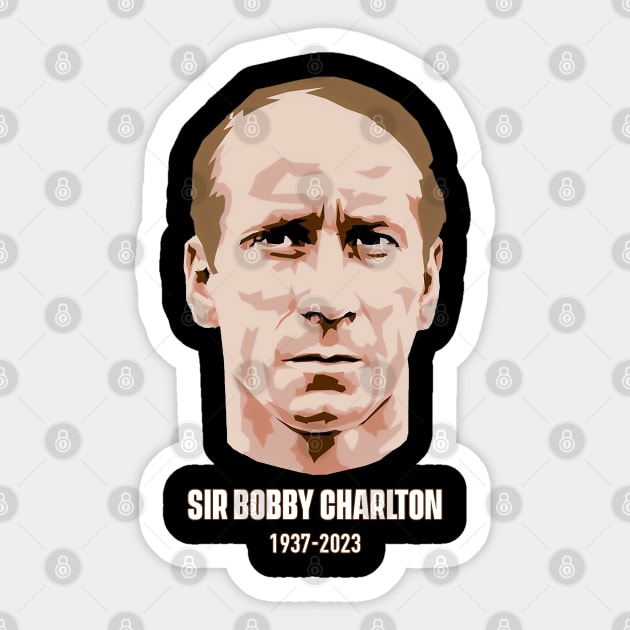 Sir Bobby Charlton RIP GOAT Sticker by WikiDikoShop